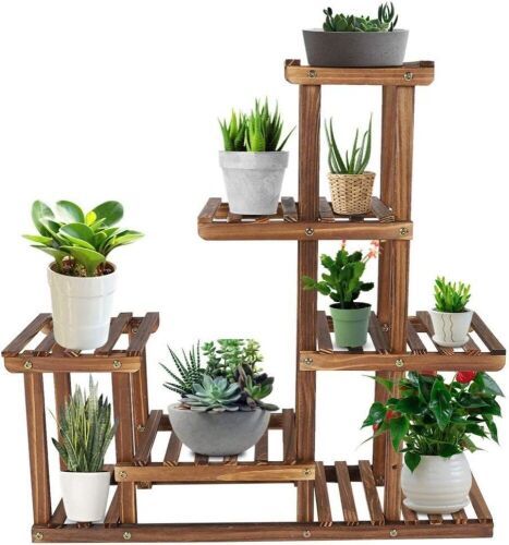 Multi-Tier Wood Plant Stand  - Lot 676