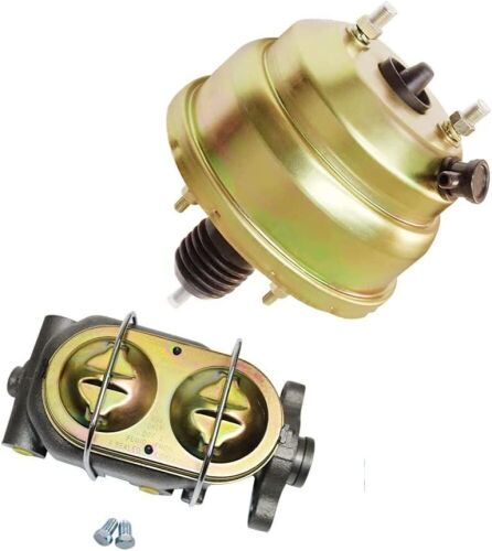 DEMOTOR PERFORMANCE Universal 8" Dual Zinc Power Brake Booster & Bail Top Master Cylinder for Chevy - Lot 926
