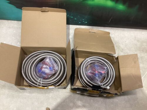 AN6 20ft Stainless Steel Braided Fuel Hose with 10 Swivel Fitting Ends - Lot 812