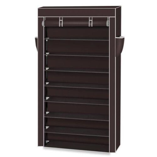 10-Tier Shoe Rack with Dustproof Cover - Lot 900