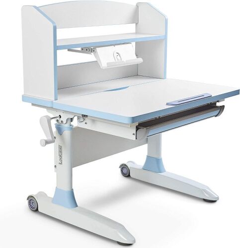 Ilogicase Kids Study Desk, Height Adjustable with Book Holder Stand and Drawer Storage - Lot 503