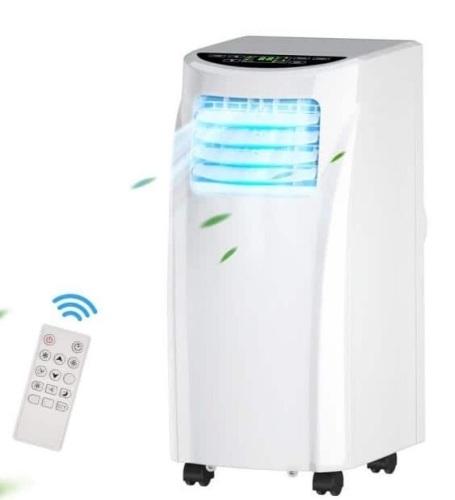 8,000 BTU Portable Air Conditioner with Dehumidifier in White, Box Damaged, Appears New, Retail $310.99 - Lot 114