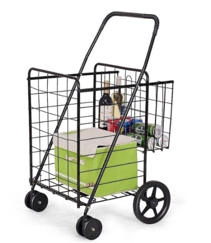 Jumbo Basket For Grocery Laundry Travel W/ Swivel Wheels, Appears New, Retail $109.02 - Lot 115