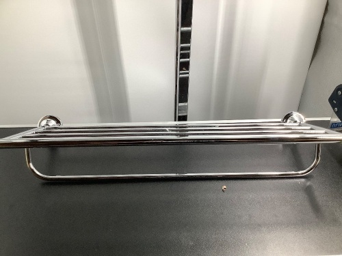 Bathroom Shelf with Towel Holder, Appears New - Lot 180