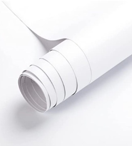 White Contact Paper Peel and Stick Wallpaper for Shelf Liner, Appears New - Lot 238