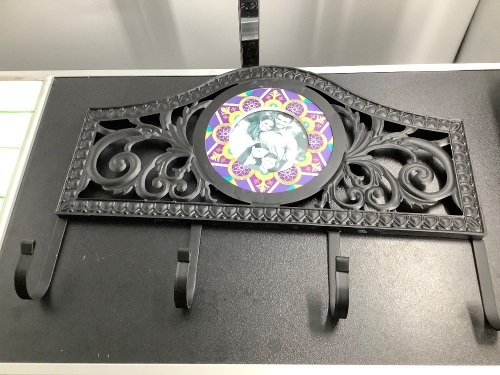 Wall Coat Hanger Rack with Picture Frame, Appears New - Lot 337
