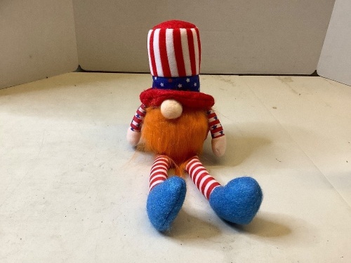 Lot of (3) Patriotic Gnome Light Up Plushies, Appears New - Lot 410
