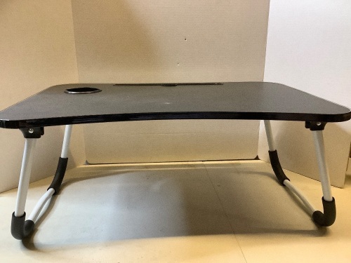 Bed Tray Table with Cup Holder and Folding Legs, Appears New - Lot 427