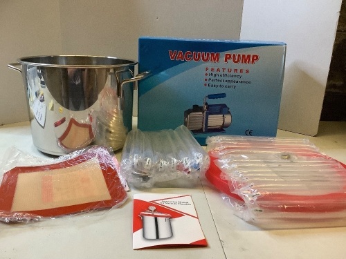 Vacuum Chamber with Pump, Appears New - Lot 444