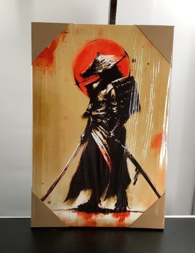 Samurai Warrior Wall Art, 16x24, Appears New - Lot 490