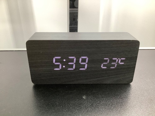 Wooden Clock, Powers On, Appears New - Lot 576
