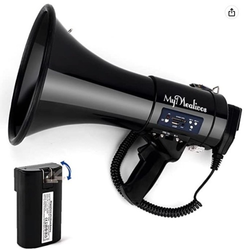 MyMealivos Megaphone with Siren Bullhorn, Appears New - Lot 538