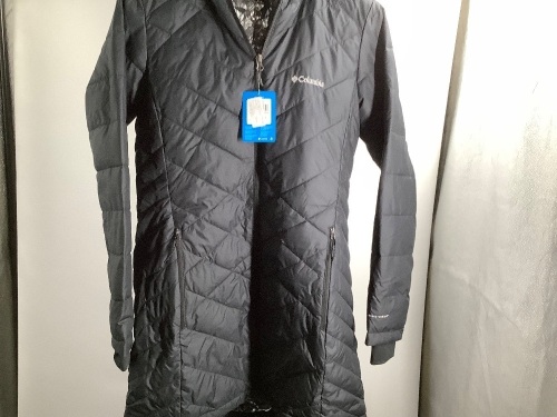 Columbia Long Puff Jacket, Large, Small Cut on Back, Ecommerce Return - Lot 514