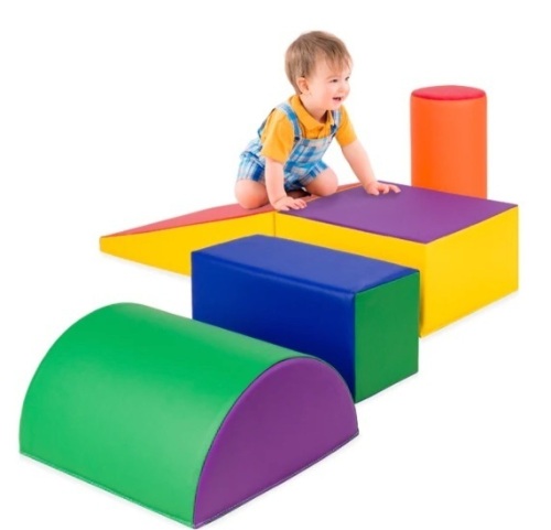 5-Piece Kids Climb & Crawl Soft Foam Shapes Structure Playset, Appears New Retail $144.99 - Lot 556