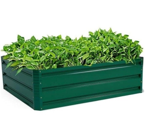 40 in. x 32 in. Dark Green Steel Raised Bed Vegetable Flower Plant Garden, Appears New - Lot 980