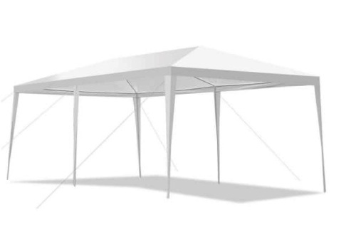 10 ft. x 20 ft. White Outdoor Party Wedding Canopy Gazebo Pavilion Event Tent, Appears New, Retail $154.21 - Lot 991