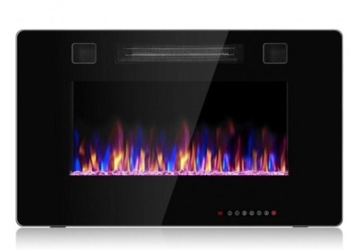 30" Recessed Ultra Thin Electric Fireplace Heater With Glass Appearance, Appears New, Retail $329.82 - Lot 752