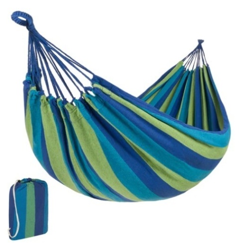 2-Person Brazilian-Style Double Hammock w/ Portable Carrying Bag, Appears New - Lot 537