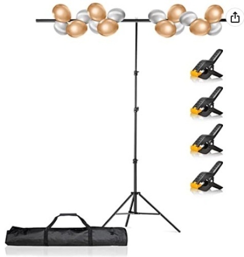 T-Shape Backdrop Stand, 6.23x6.56FT Adjustable, Appears New - Lot 677a