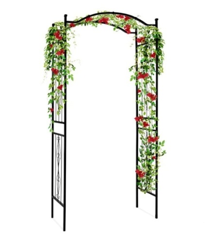 Steel Garden Arch Arbor Trellis for Climbing Plants - 92in, Appears New - Lot 761