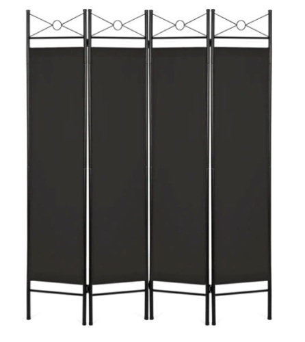 4-Panel Folding Privacy Screen Room Divider Decoration Accent, 6ft, Appears New - Lot 437