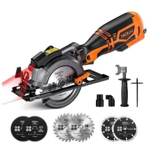 Tacklife Mini Circular Saw, Powers Up, Appears new, Retail 56.98 - Lot 22