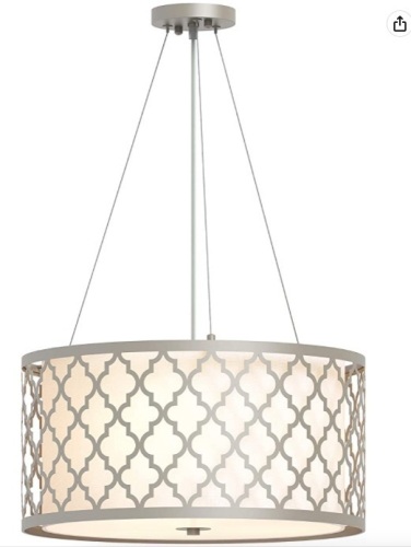 Getinlight, 3 Light Modern Kitchen Island Drum Pendant Light, Bulb NOT Included, Appears New, Not Tested - Lot 85