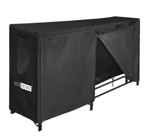 VIVOHOME Heavy Duty Indoor Outdoor Firewood Storage Rack w/ Cover, Appears new - Lot 318