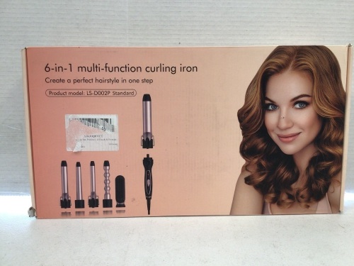 6 in 1 Multi Function Curling Iron/Wand, Powers Up, Appears new - Lot 363