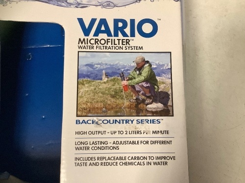 Vario Microfilter Water Filtration System, Untested, E-Comm Return - Lot 468