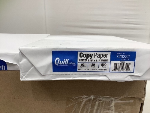 Lot of (10) Reams Quill Copy Paper, Appears New - Lot 549