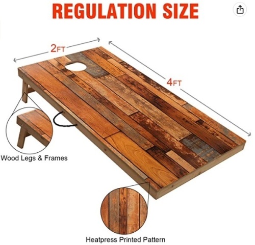 Faux Barnwood CornHole Boards, Appear New - Lot 92