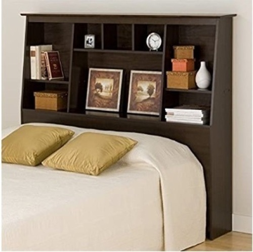Atlin Designs F/Q Wood Bookcase Headboard, Appears New, - Lot 56