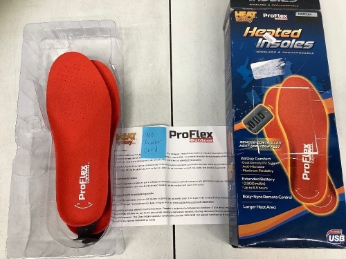 Heat Factory Heated Insoles, M, Untested, E-Comm Return - Lot 266