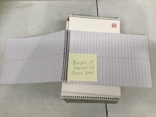 Lot of (12) Steno Pads, New - Lot 484