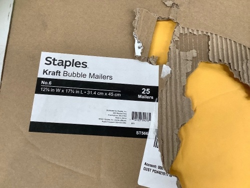 Kraft Bubble Mailers, E-Comm Return - Lot 574