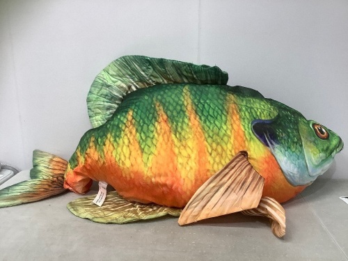 Large Fish Pillow, Loose Seam, E-Comm Return - Lot 505