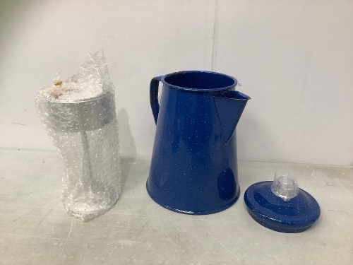Enamelware Percolator, Damaged, E-Comm Return - Lot 535