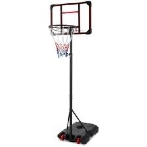 Kids Height-Adjustable Basketball Hoop, Portable Backboard System w/ Wheels - Lot 2421