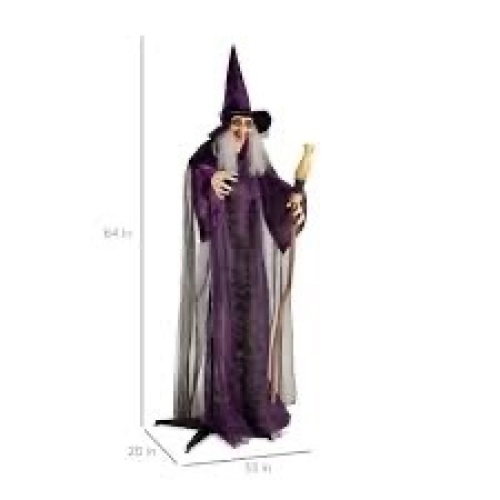 Wicked Wanda Standing Animatronic Witch with Sounds, LED Eyes - 5ft - Lot 2466