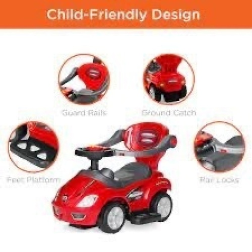 3-in-1 Kids Push Car w/ Handle and Horn - Lot 2467