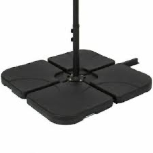 4-Piece Cantilever Offset Patio Umbrella Stand Square Base Plate Set - Lot 2559