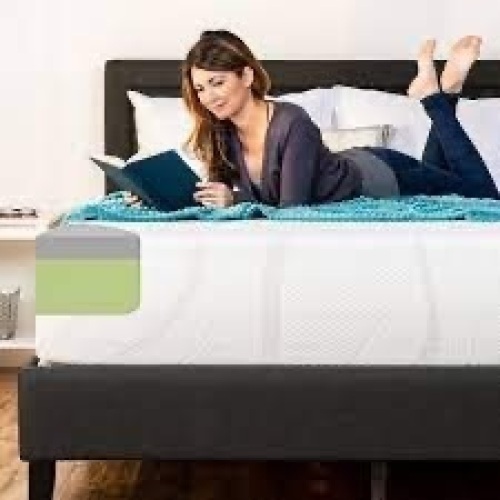 12in Medium-Firm Green Tea & Bamboo Charcoal Gel Memory Foam Mattress - Lot 2595