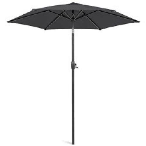 Outdoor Market Patio Umbrella w/ Push Button Tilt, Crank Lift - 7.5ft - Lot 2661