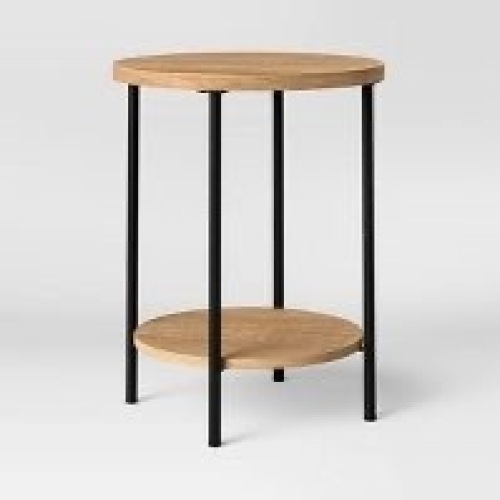 Wood and Metal Round End Table - Room Essentials™ - Lot 2721