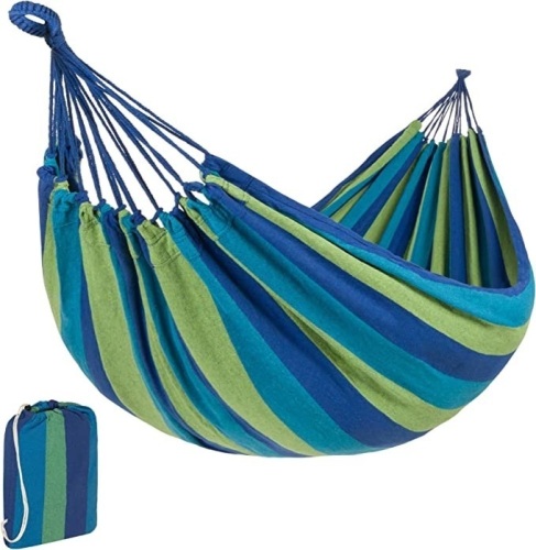 Best Choice Products, Indoor/Outdoor, Brazilian-Style Hammock Bed, With Portable Carrying Case. Ocean Blue, Like New, Retail - $24.99 - Lot 4