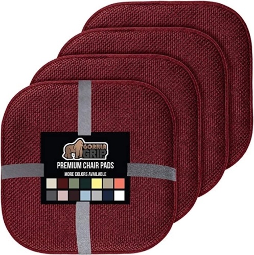 Gorilla Grip, Memory Foam Chair Cushions, Set of 4, 16x16, Like New, Retail - $49.99 - Lot 6