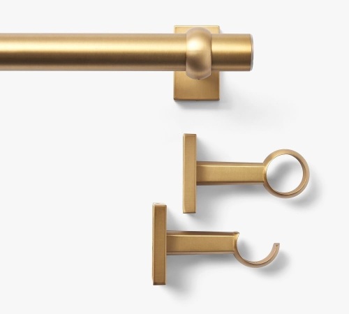 Pottery Barn, Brass Curtain Rod/Wall Bracket, Like New, Retail - $159 - Lot 12