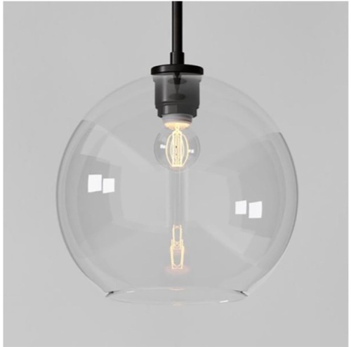 West Elm, Sculptural Glass Shade, Medium Globe, Clear, Like New, Retail - $139 - Lot 23