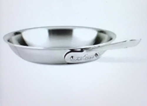 All-Clad Stainless Steel Tri-Ply Bonded Dishwasher Safe FryPan / Cookware, 8-Inch, Silver, Like New, Retail - $129 - Lot 31